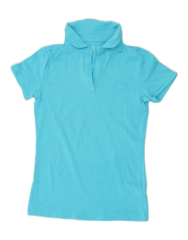 Camisa polo feminina LOTTO Reino Unido 10 algodão azul pequeno