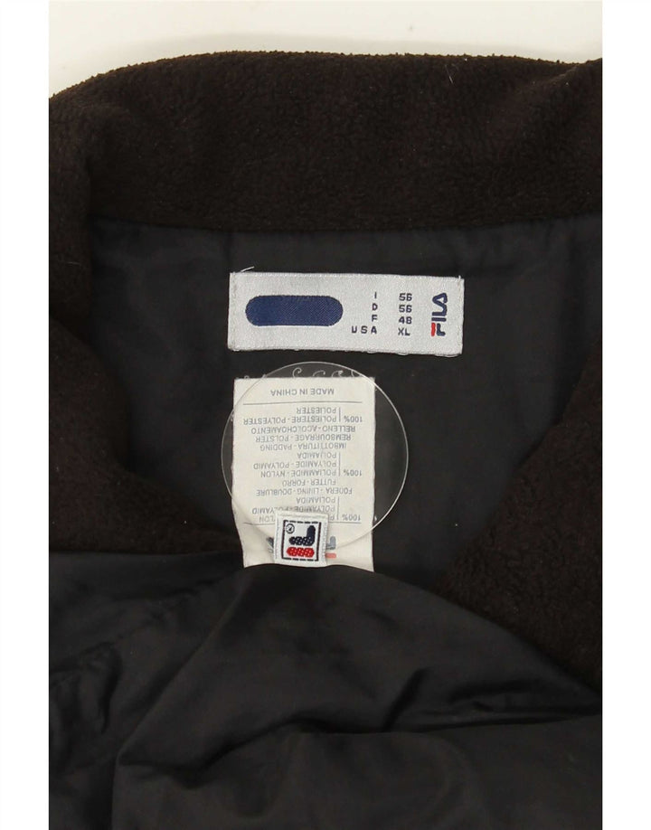 Jaqueta masculina acolchoada Fila IT 56 3XL poliamida preta