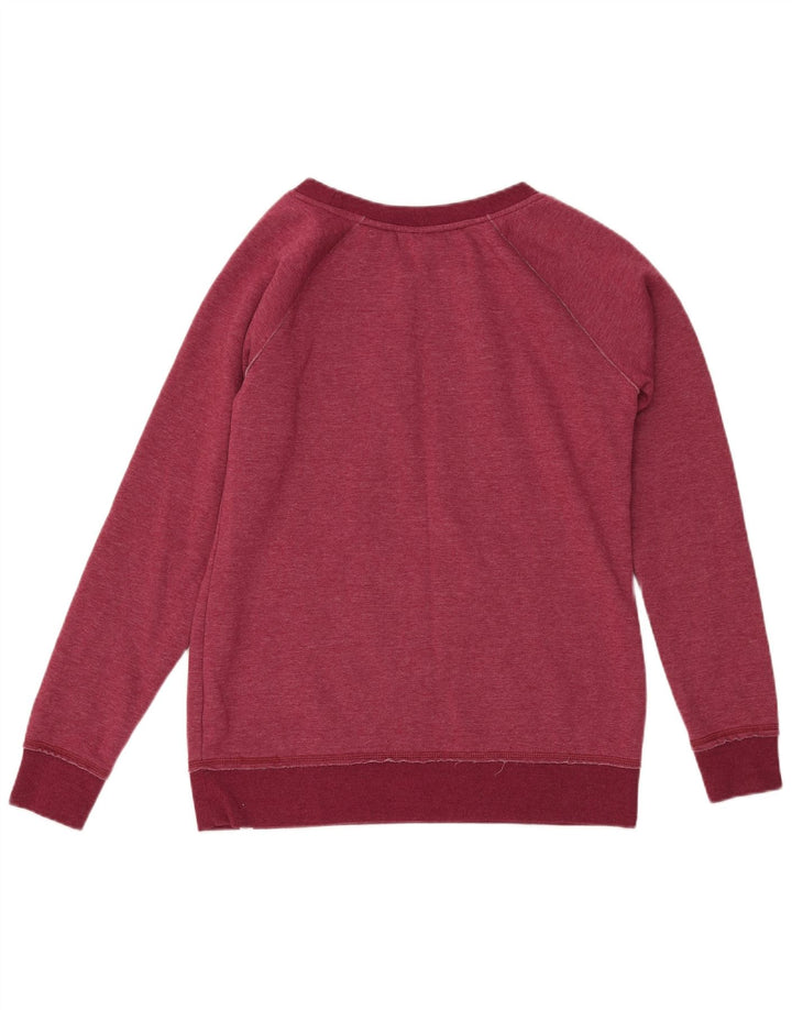 ANIMAL Suéter gráfico feminino com capuz Reino Unido 12 Médio Borgonha Poliéster