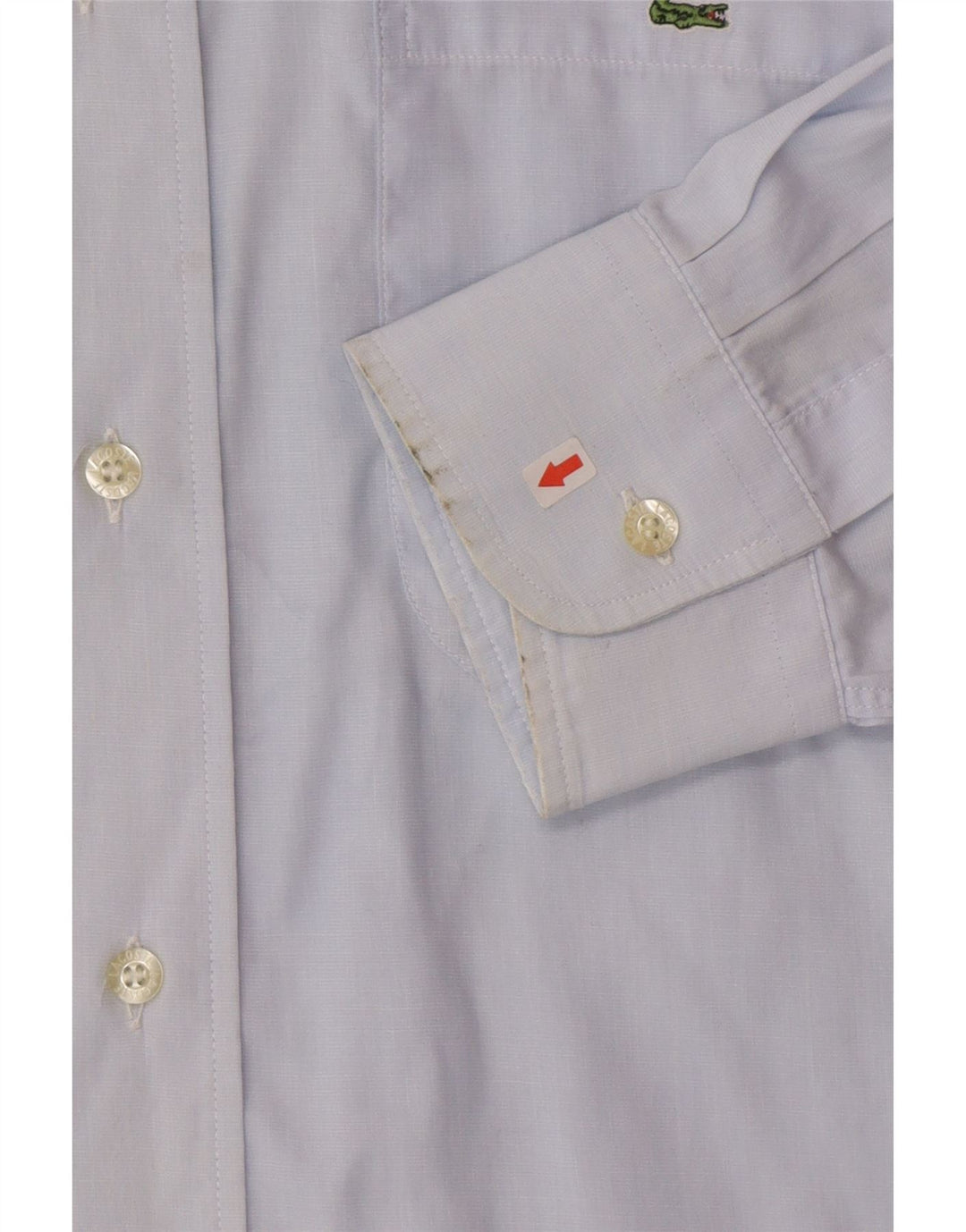 Camisa masculina Lacoste tamanho 42 grande algodão azul