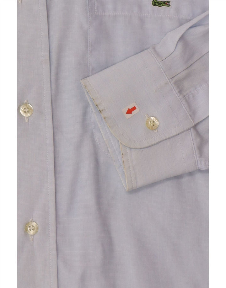 Camisa masculina Lacoste tamanho 42 grande algodão azul
