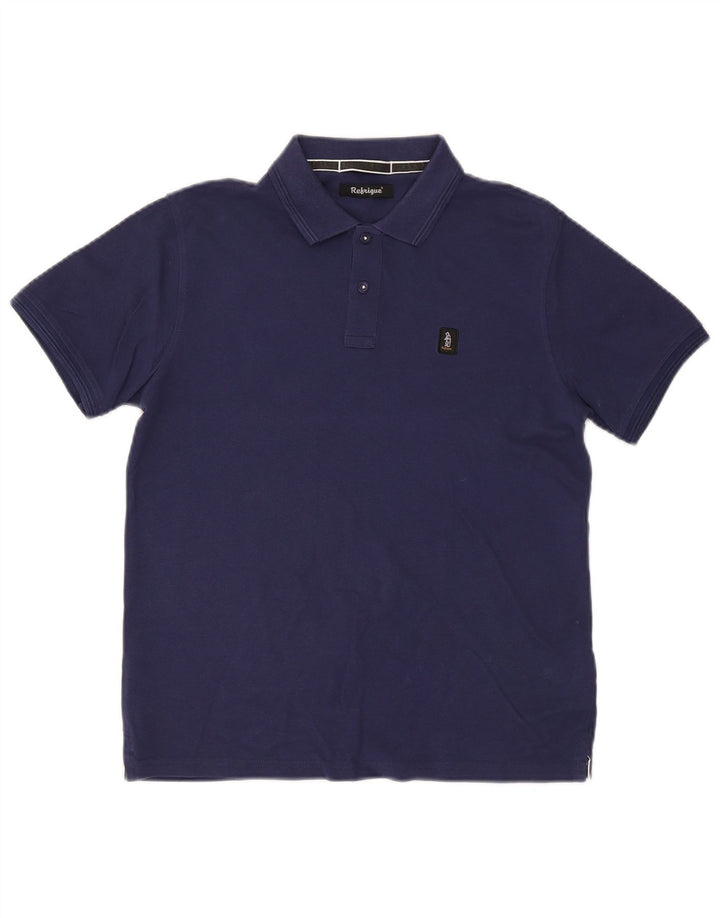 Camisa polo masculina Refrigue pequena algodão azul marinho