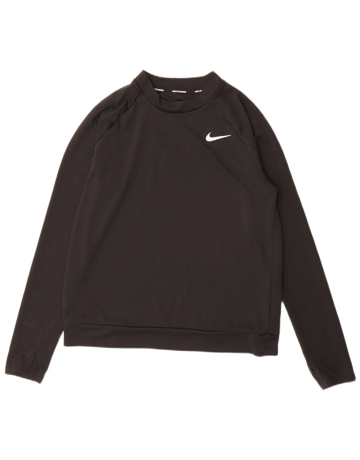 Nike Mens Dri Fit Top Manga Longa Pequeno Poliéster Preto