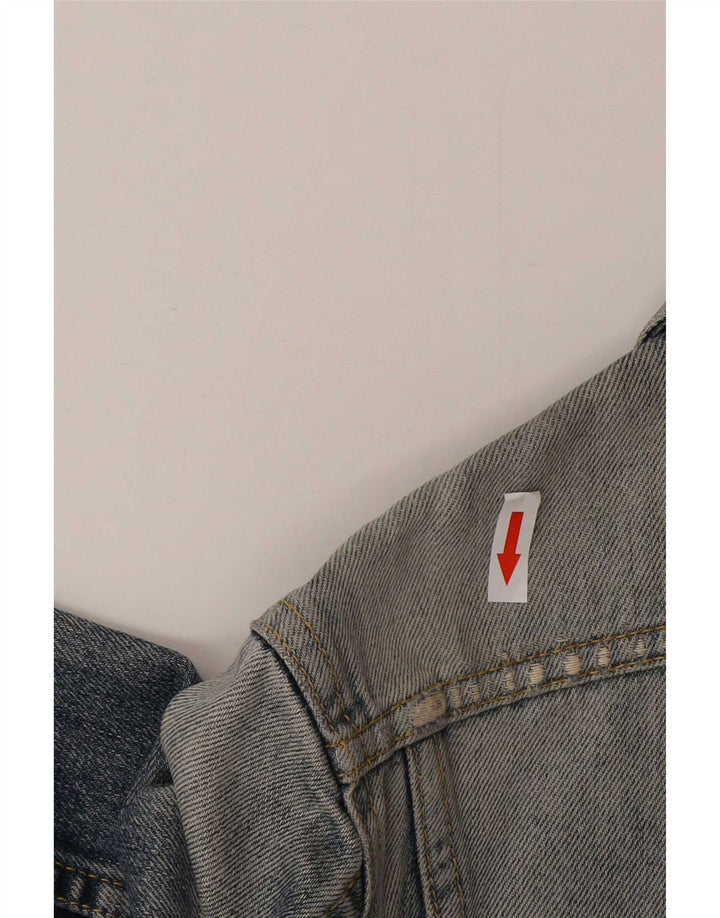 Jaqueta jeans feminina Lee Rider Reino Unido 12 algodão azul médio