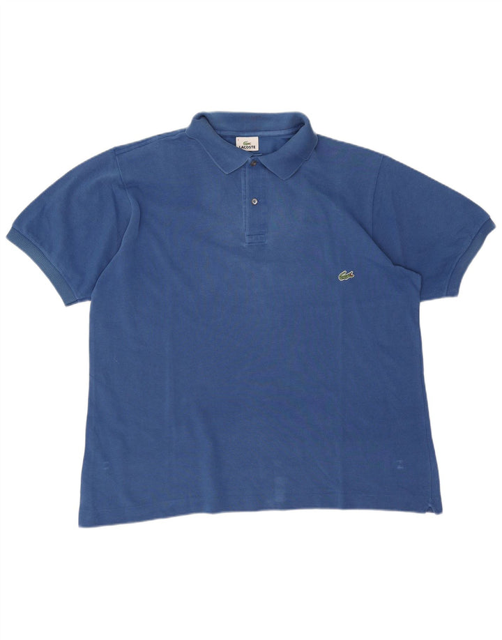 Camisa polo masculina Lacoste tamanho 6 XL azul algodão