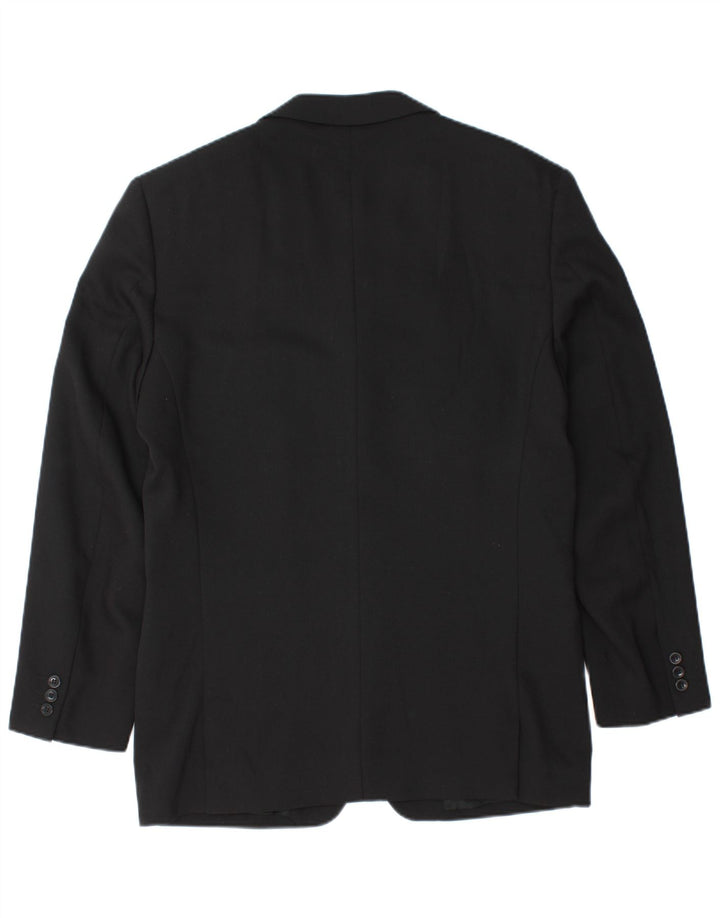 Jaqueta Blazer Masculina Versace com 3 Botões IT 48 Lã Preta Média