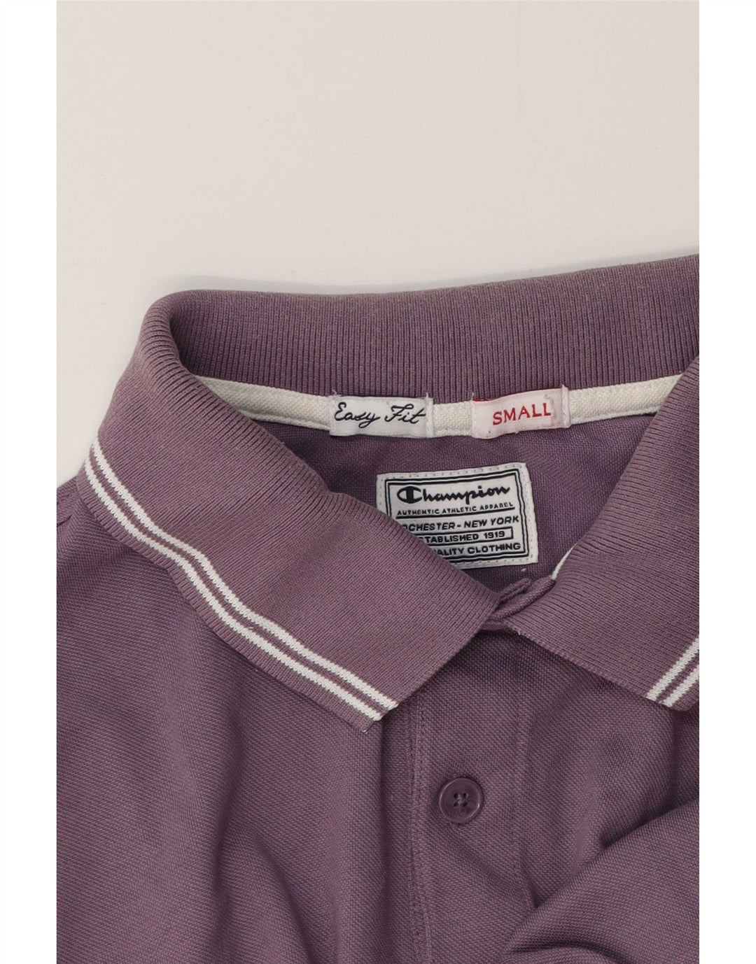 Camisa polo masculina Champion Easy Fit pequena roxa
