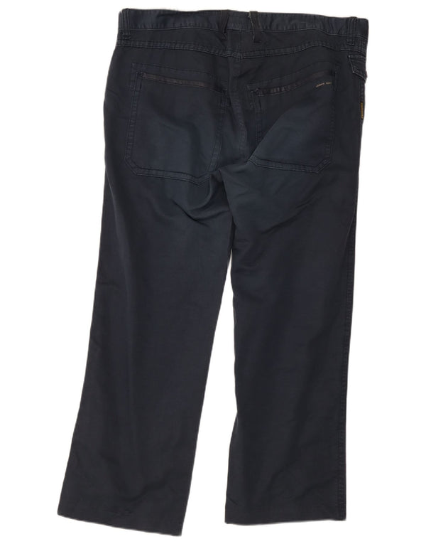 Calça Chino reta masculina Armani W40 L28 linho azul marinho