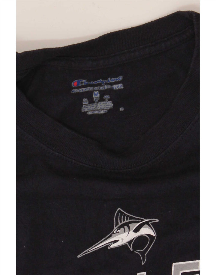 Camiseta gráfica masculina Champion Top Médio Azul Marinho