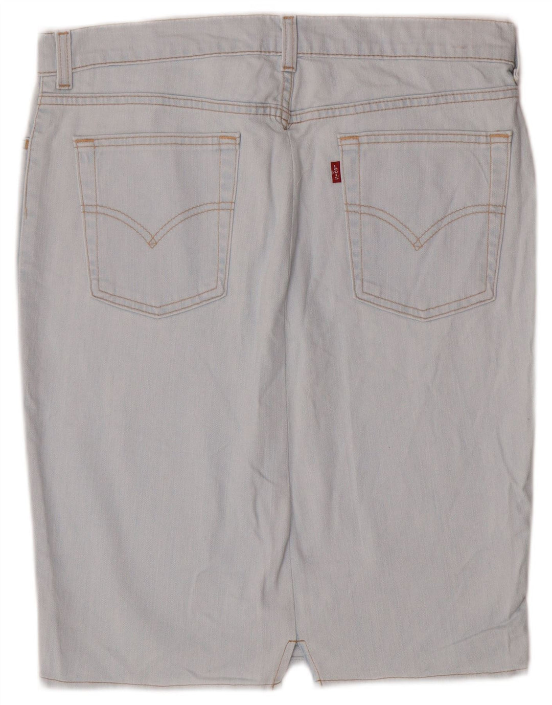 Saia jeans feminina Levi's W32 grande algodão azul