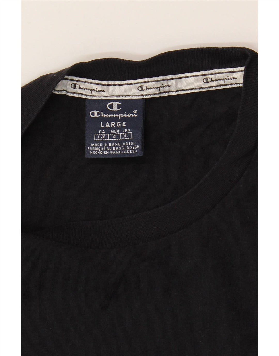 Camiseta masculina gráfica CHAMPION grande preta
