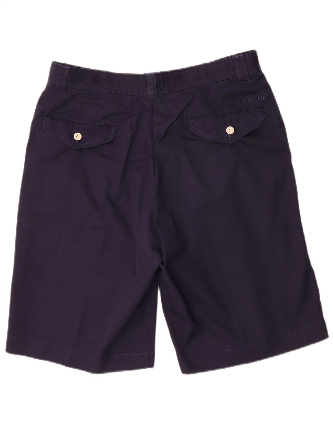 Sergio Tacchini Masculino Pegged Chino Shorts IT 50 Grande W32 Azul Marinho