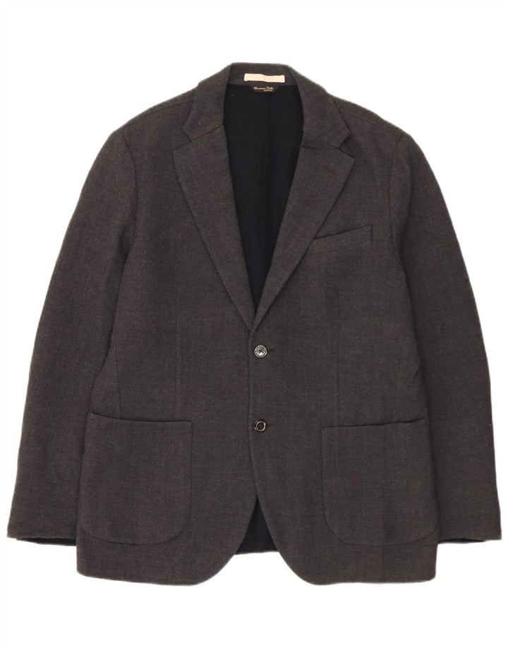 Jaqueta Blazer Masculina Massimo Dutti com 2 Botões EU 52 Grande Cinza