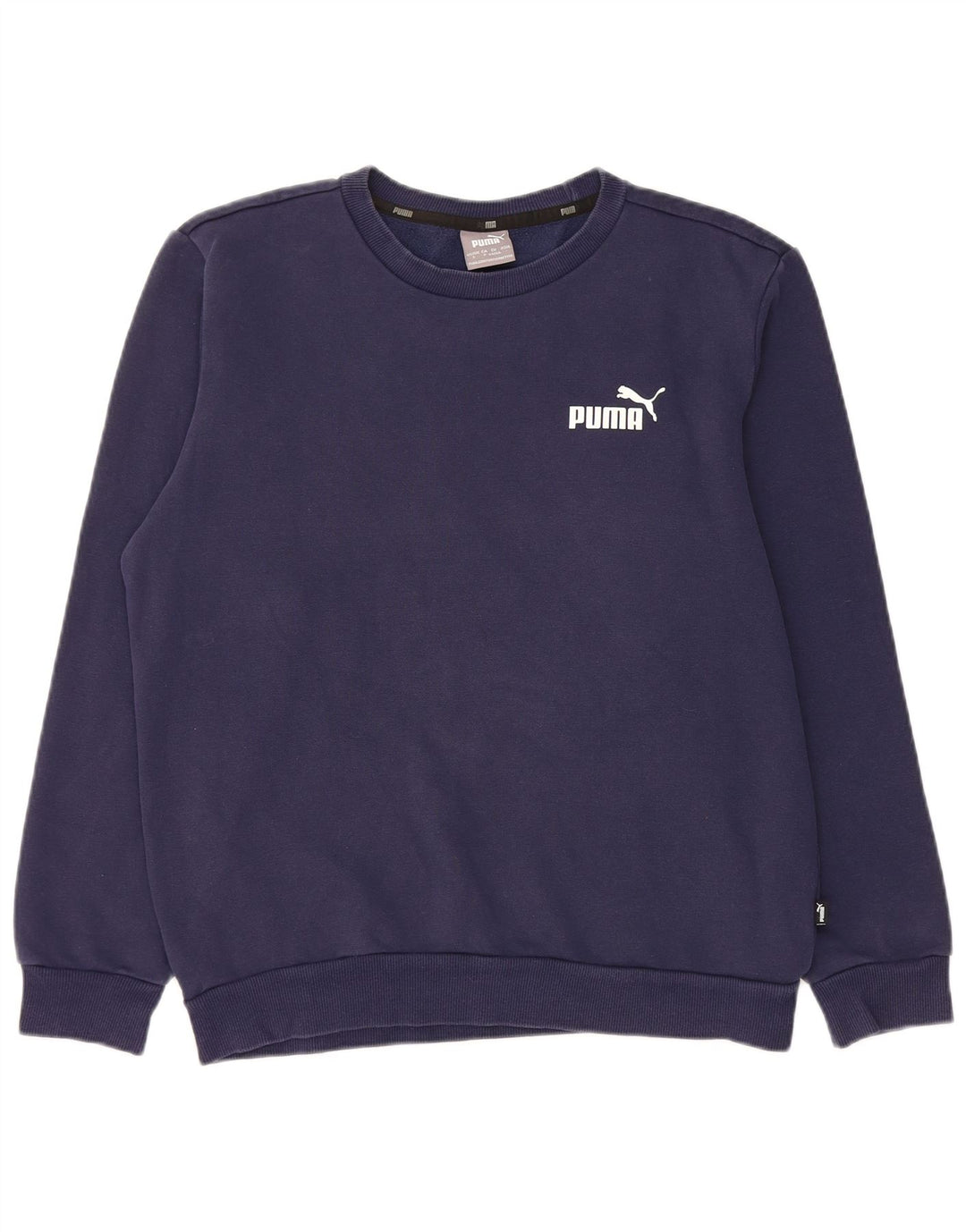PUMA moletom masculino jumper pequeno algodão azul marinho