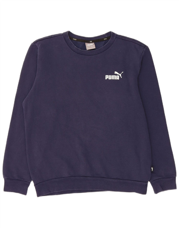 PUMA moletom masculino jumper pequeno algodão azul marinho