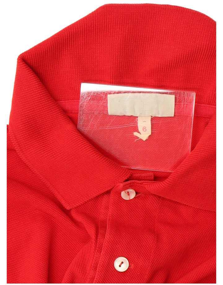 Camisa polo masculina LACOSTE tamanho 6 XL algodão vermelho