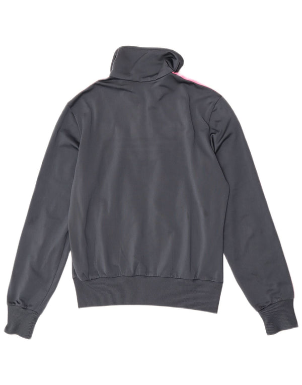 Adidas Womens Tracksuit Top Jacket EU 38 Pequeno Cinza Poliéster