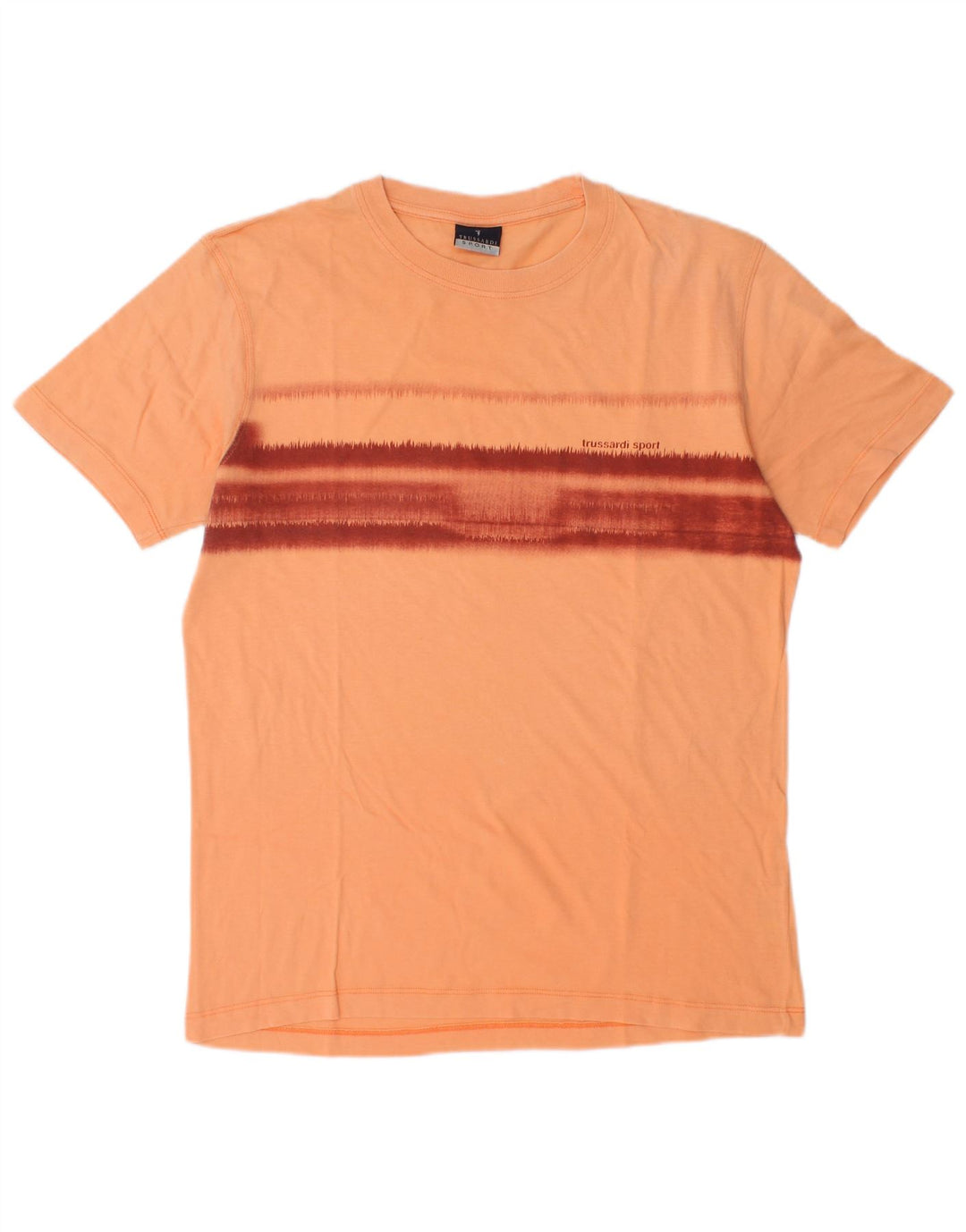 Camiseta masculina TRUSSARDI Top médio laranja colorblock