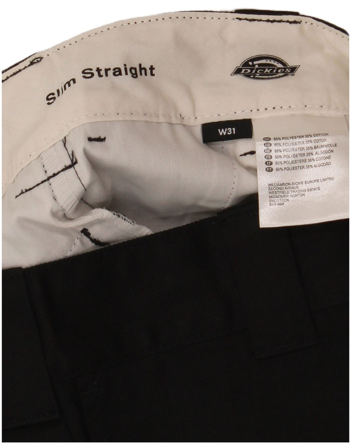 Shorts masculinos Dickies Straight Slim Fit Chino W31 poliéster preto médio