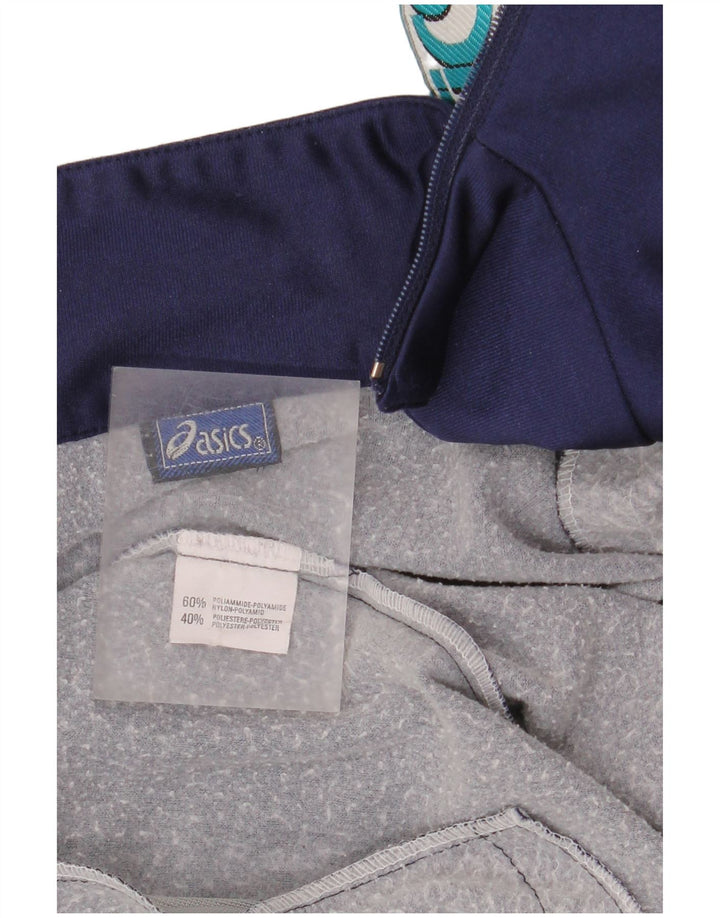 Jaqueta masculina Asics Graphic Tracksuit Top grande bloco colorido azul marinho