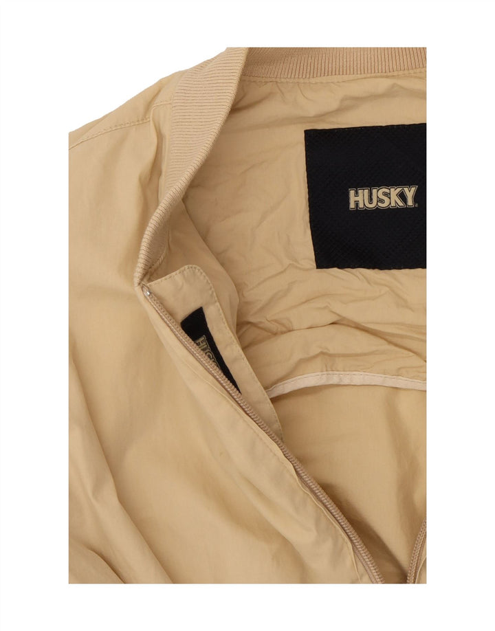 HUSKY Mens Bomber Jacket IT 48 Medium Beige Vintage Husky and Second-Hand Husky from Messina Hembry 