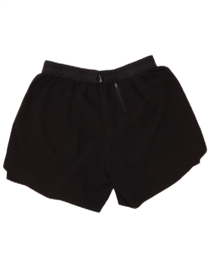 Shorts esportivos femininos NIKE Dri Fit UK 12 médio preto poliéster