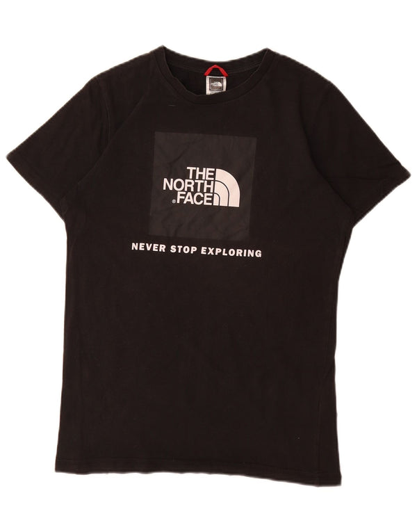Camiseta gráfica THE NORTH FACE Boys 14-15 anos XL preto algodão