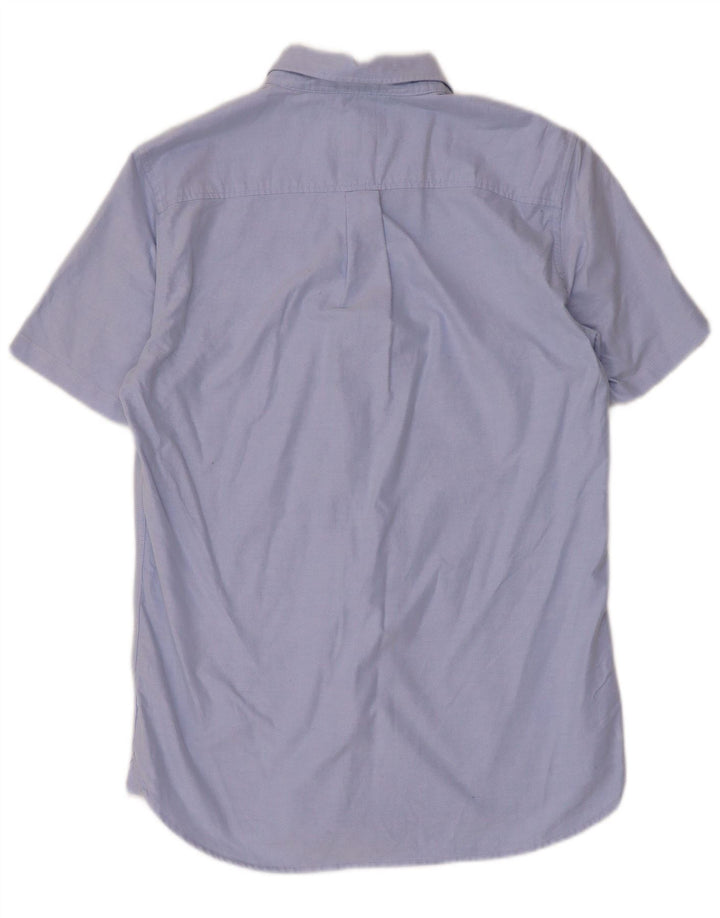 Camisa masculina Superdry manga curta regular fit pequena azul algodão