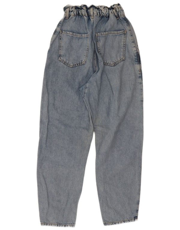 Calça jeans feminina cintura alta Zara EU 34 2XS W24 L25 azul algodão