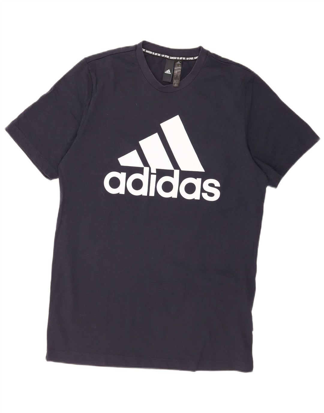 Adidas Camiseta Masculina Graphic Top Médio Algodão Azul Marinho