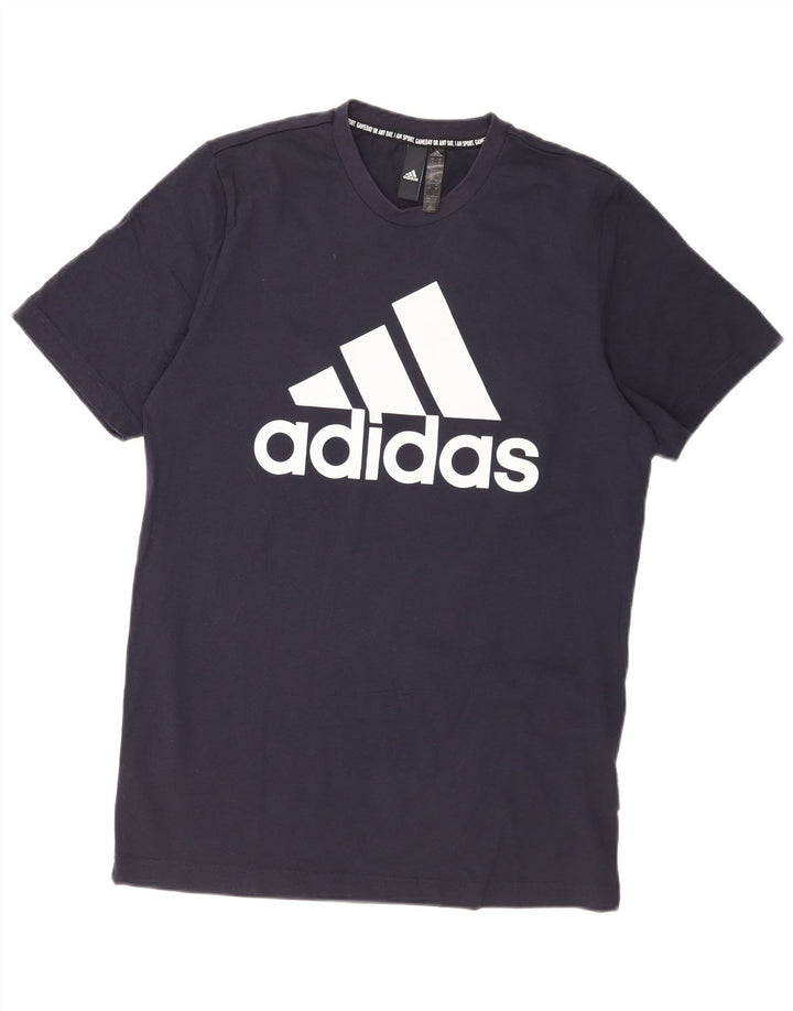 Adidas Camiseta Masculina Graphic Top Médio Algodão Azul Marinho