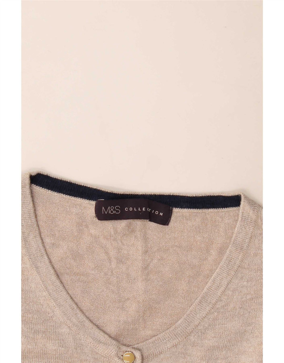 Suéter cardigã feminino Marks & Spencer Reino Unido 14 cinza médio