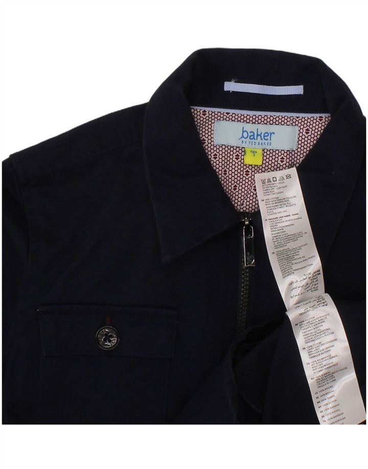 Camisa de flanela masculina TED BAKER 6-7 anos algodão azul marinho