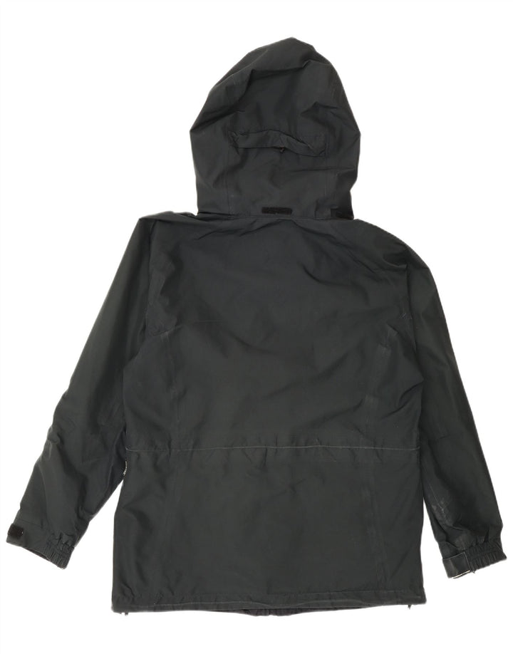 Jaqueta de chuva grande com capuz feminina Berghaus UK 10 poliéster preto pequeno