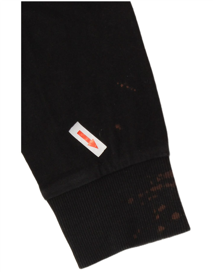Fila feminino gráfico moletom jumper UK 12 médio preto colorblock