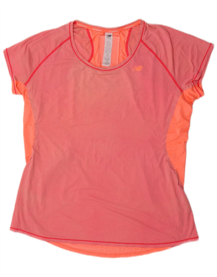 Camiseta feminina NEW BALANCE UK 18 XL rosa colorblock nylon