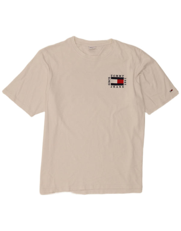 Tommy Hilfiger Camiseta masculina gráfica Top 3XL algodão branco