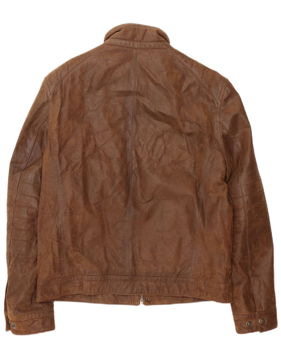 Jaqueta de couro masculina North Coast Society UK 38 marrom médio