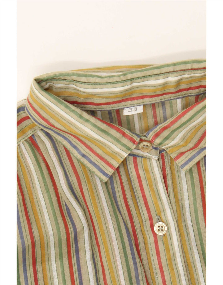 Camisa feminina vintage EU 33 XS listrada verde
