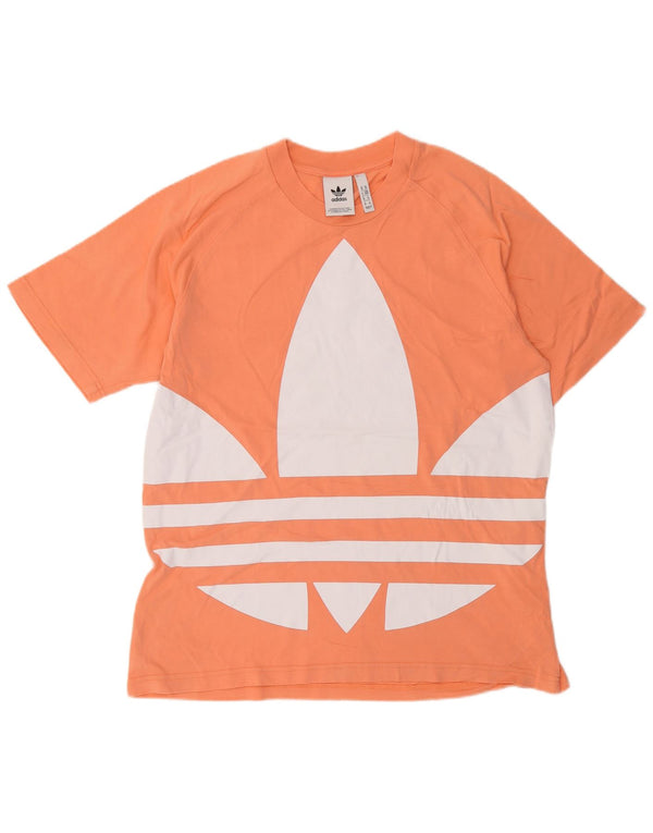 Adidas Mens Graphic T-Shirt Top Médio Algodão Laranja