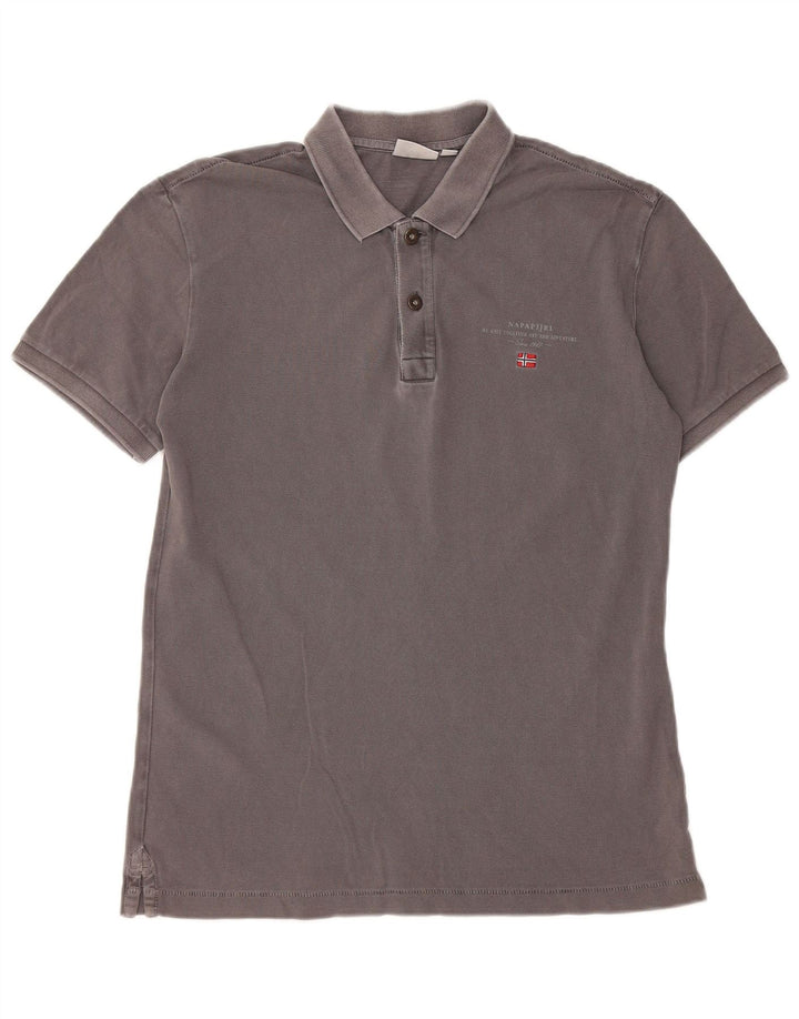 Camisa polo masculina Napapijri cinza médio
