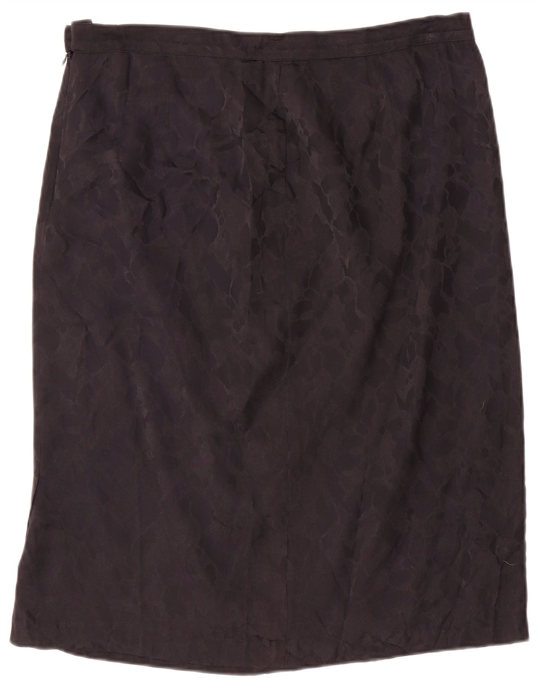 Saia reta feminina vintage IT 46 grande W34 seda preta