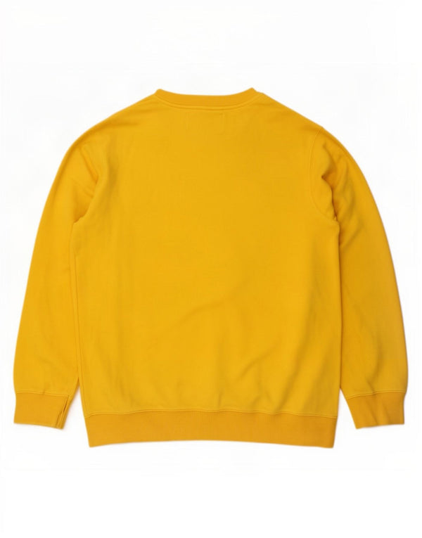 Calvin Klein Jeans Masculino moletom gráfico Jumper XL algodão amarelo