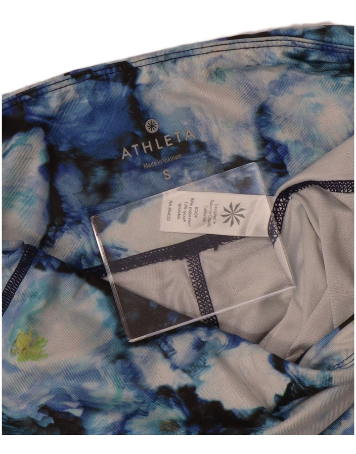 Leggings femininas Athleta UK 10 pequenas poliéster floral multicolorido