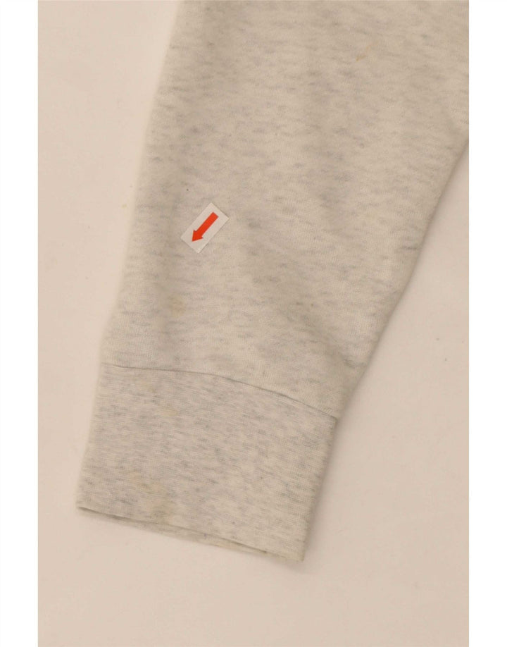 Adidas Womens Graphic Sweatshirt Jumper UK 8 Pequeno Cinza Flecked