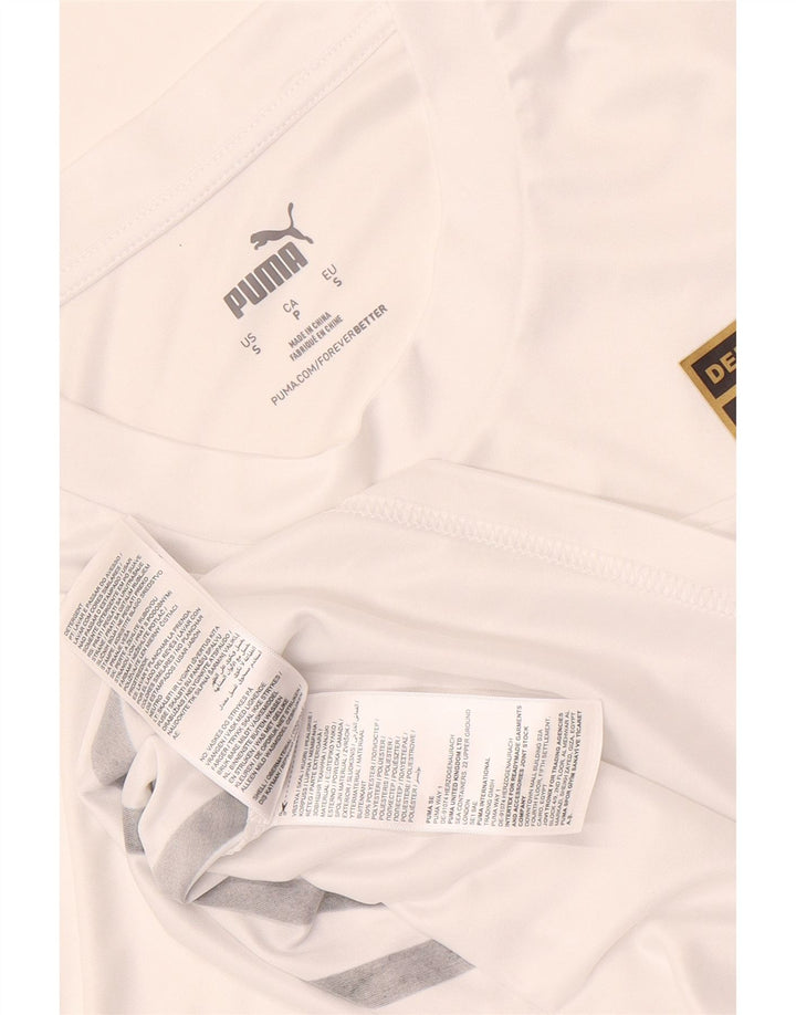 Camiseta masculina Puma Deutshland Graphic top pequeno branco colorblock poliéster