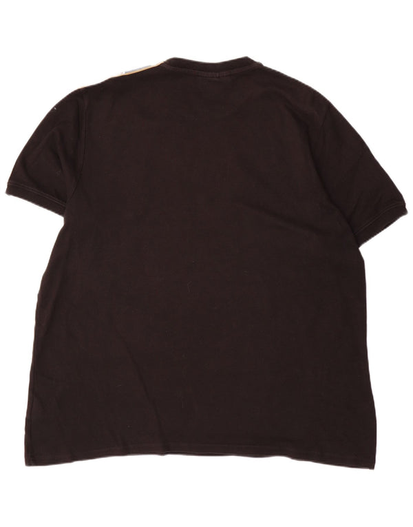 Camiseta gráfica masculina Fila Top 2XL algodão preto