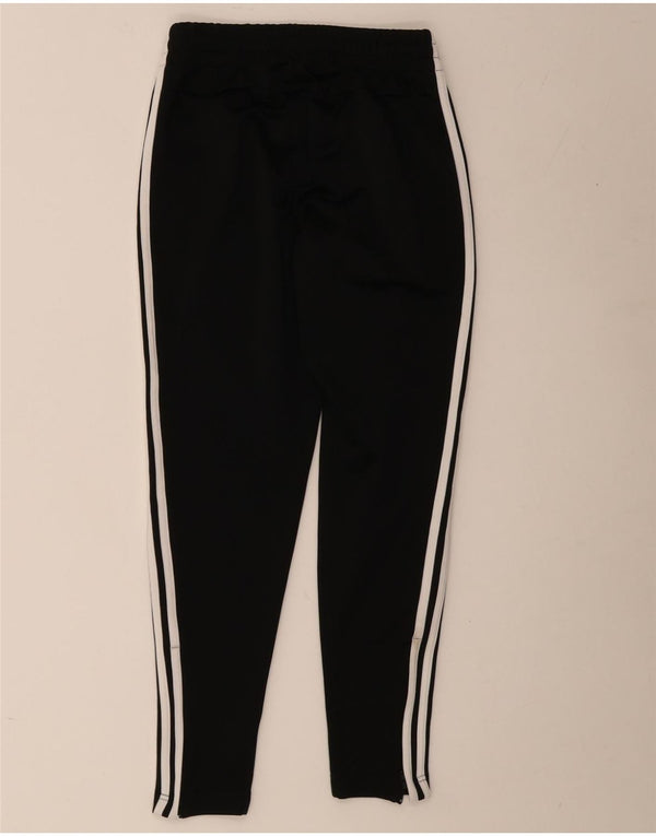 Calças de treino femininas Adidas UK 4/6 XS poliéster preto