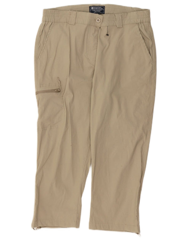 Calça Cargo Capri Feminina Mountain Warehouse Reino Unido 12 Médio W30 L19 Bege