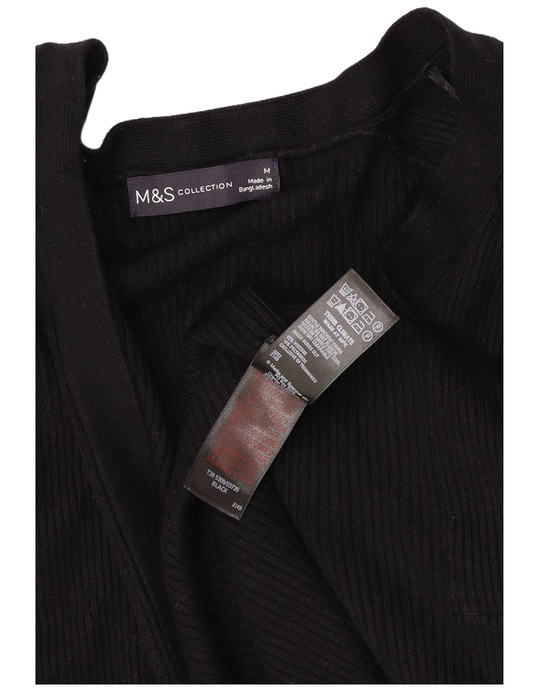 Suéter cardigã aberto grande Marks & Spencer feminino Reino Unido 14 médio preto